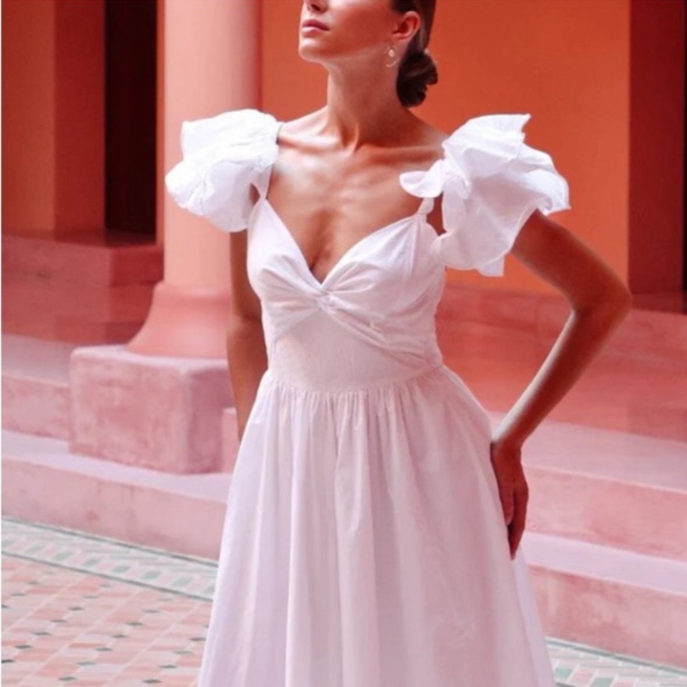 Cleobella Pasha Ankle Dress in White - size S - NWT